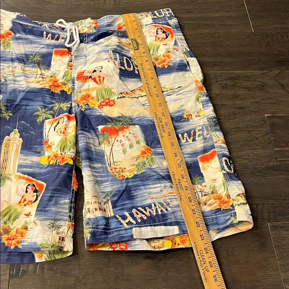 Polo Ralph Lauren Hawaii Aloha Luau Cargo Board Shorts Swim Trunks Mens Size XL